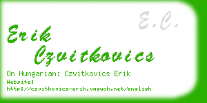 erik czvitkovics business card